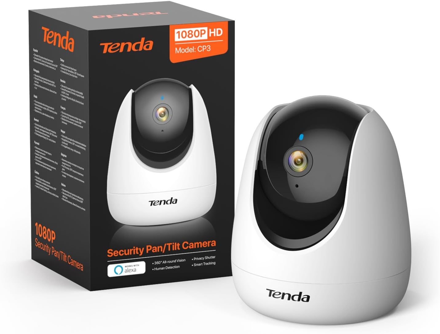 Tenda CP3 Cámara IP WiFi Vigilancia Interior 1080p - Cámaras de Seguridad Domo 360°